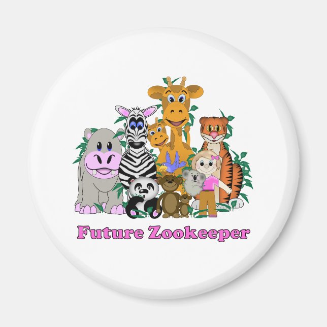 Future Zookeeper Girl Magnet (Framsidan)
