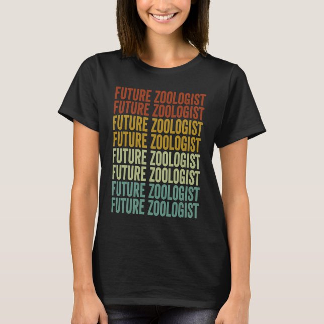 Future Zoologist Zookeeper Zookeeping T Shirt (Framsida)