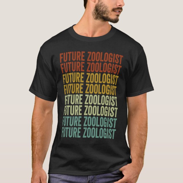 Future Zoologist Zookeeper Zookeeping T Shirt (Framsida)