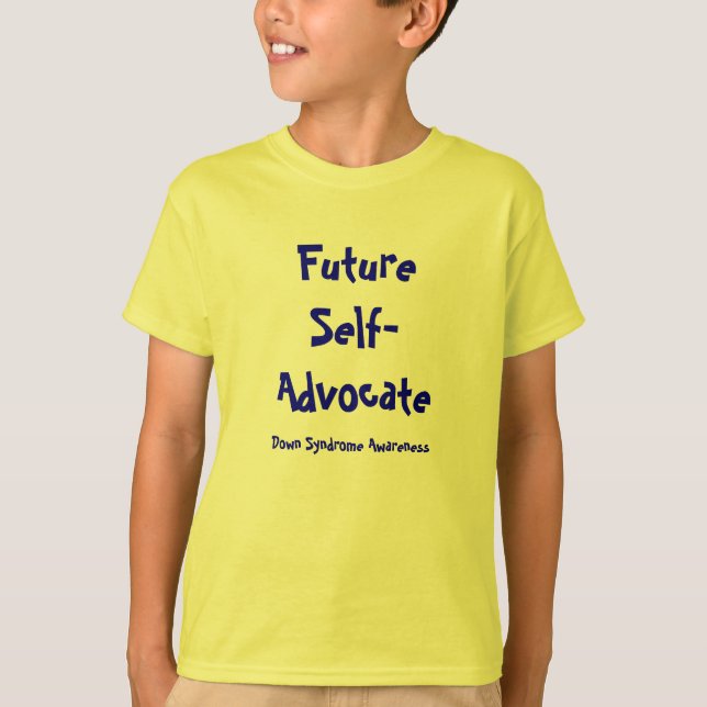 FutureSelf-Förkämpe Down Syndrome medvetenhet Tee (Framsida)