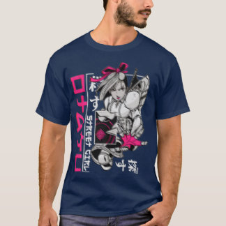 Futurism Samurai Girls Anime Art Glitch Aesthetic T Shirt