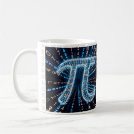 Futuristic π Mug – Pi Day March 14 Gift – Neon Mat Kaffemugg