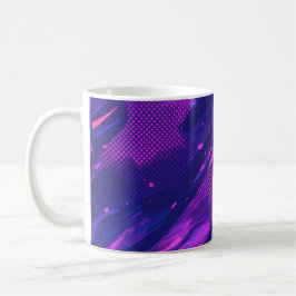 🎨 Futuristic Abstract Purple & Blue Pattern - Bol Kaffemugg