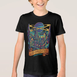 Futuristic Alien Civilization Cosmic Explore Kids' T Shirt
