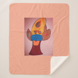 Futuristic Animal Art Sherpa Blanket