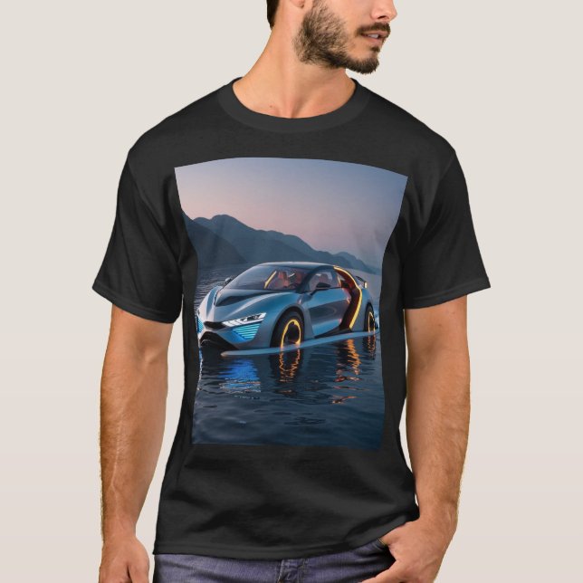 Futuristic Car T Shirt (Framsida)