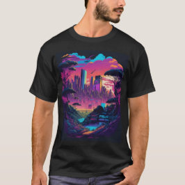 Futuristic City in a Twilight Setting   T Shirt