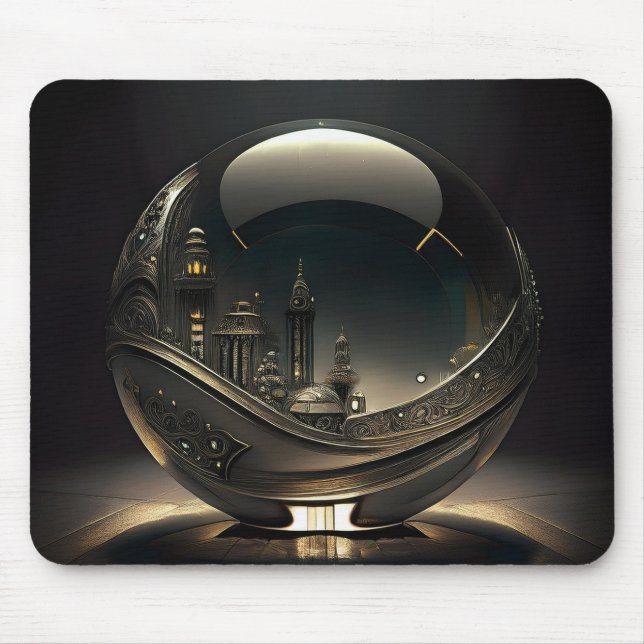 Futuristic City In Transparent Glass Globe Musmatta (Framsidan)
