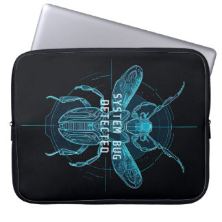 Futuristic Cyber Bug Detected IT Humor Laptop Fodral