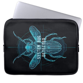 Futuristic Cyber Bug Detected IT Humor Laptop Slee Fodral