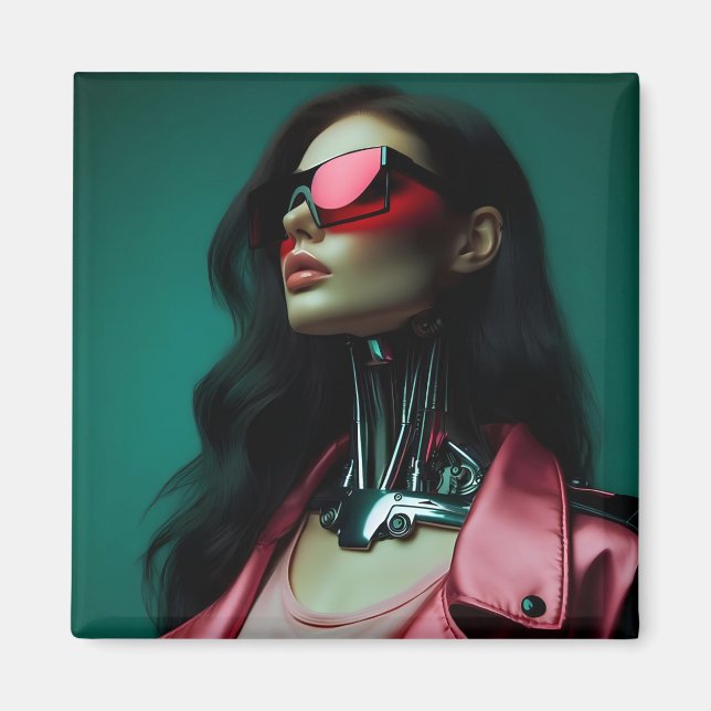  futuristic cybernetic woman magnet (Framsidan)