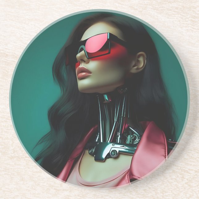  futuristic cybernetic woman underlägg (Framsidan)