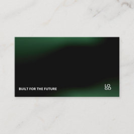 Futuristic Dark Tech Startup Business Card Visitkort
