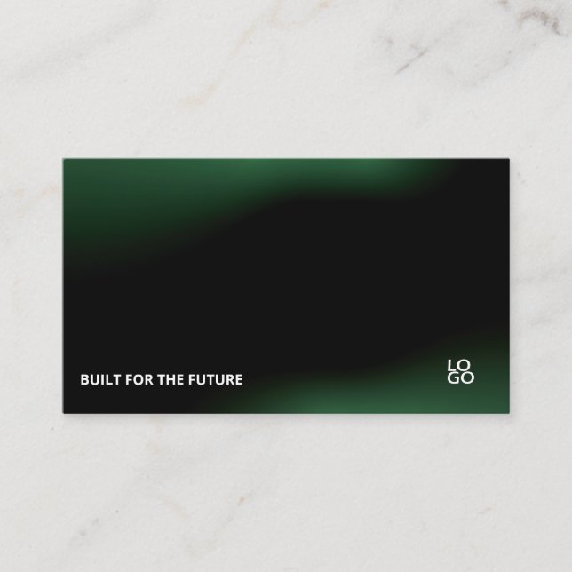 Futuristic Dark Tech Startup Business Card Visitkort (Framsida)