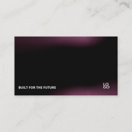 Futuristic Dark Tech Startup Business Card Visitkort