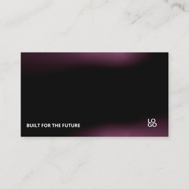 Futuristic Dark Tech Startup Business Card Visitkort (Framsida)
