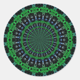 Futuristic Electric Plasma Fractal Design Runt Klistermärke