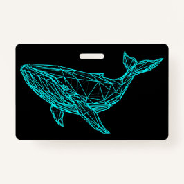 Futuristic Geometric Whale Badge