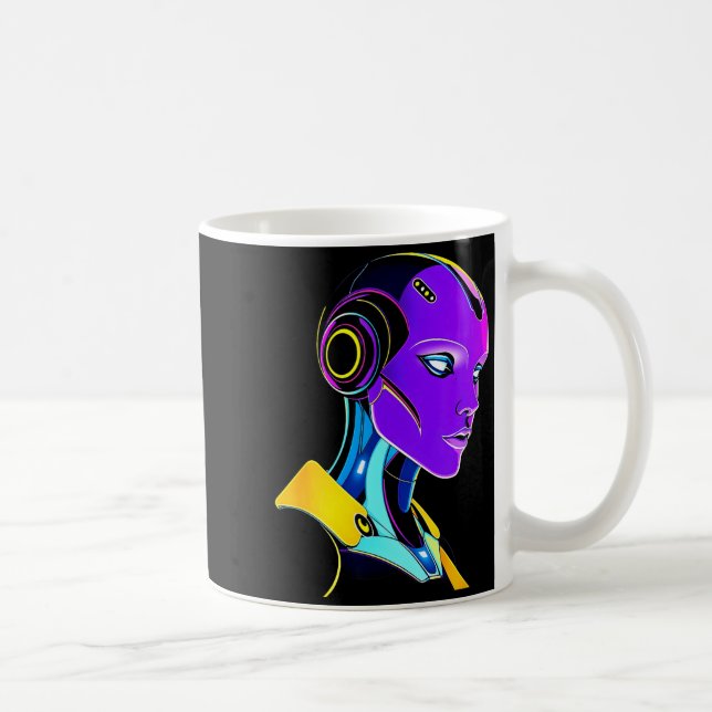 Futuristic Graphic Design Robot 1  Kaffemugg (Höger)