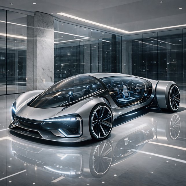 Futuristic Luxury Supercar Design Print Kort (Skapare uppladdad)