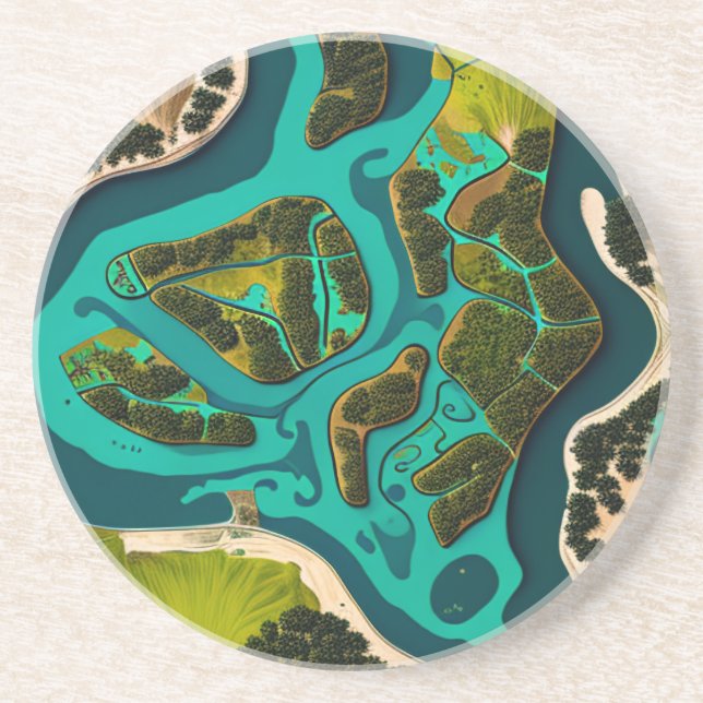 Futuristic Marshlands Underlägg (Framsidan)
