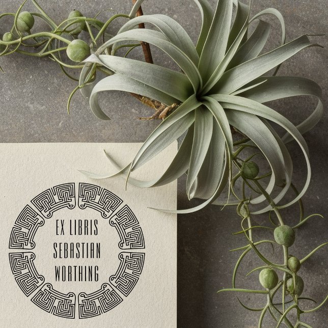 Futuristic Maze Custom Ex Libris Stamp Självfärgande Stämpel (Skapare uppladdad)