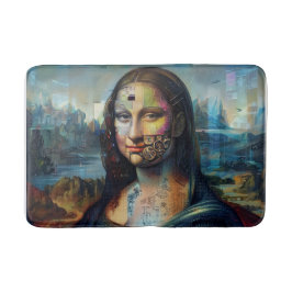 Futuristic Mona Lisa Bath Mat Badrumsmatta