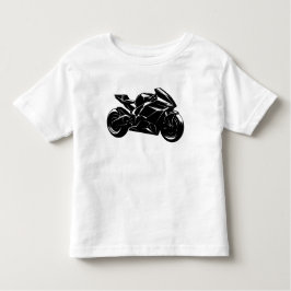 Futuristic Motorcycle Black White Vector  T Shirt