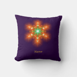 Futuristic Neon Glow Flower Graphic Kudde