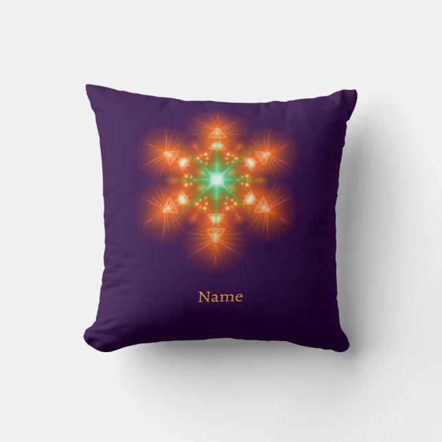 Futuristic Neon Glow Flower Graphic Kudde (Framsida)