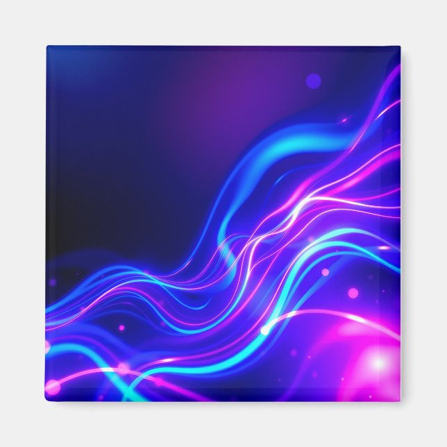 Futuristic Neon Liquid Waves – Electric Energy Flo Magnet (Framsidan)