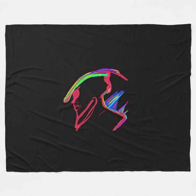 Futuristic Sentinel Fleece Blanket (Framsidan (Horisontell))