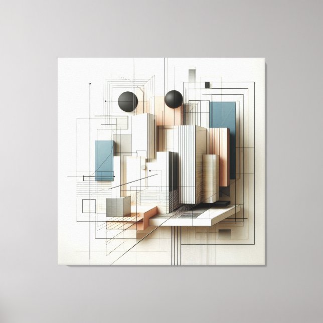 Futuristic Spatial Construct Canvastryck (Framsida)