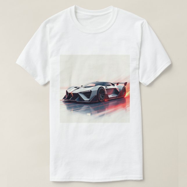 Futuristic Sports Car – Sleek AI-Generated Design  T Shirt (Design framsida)