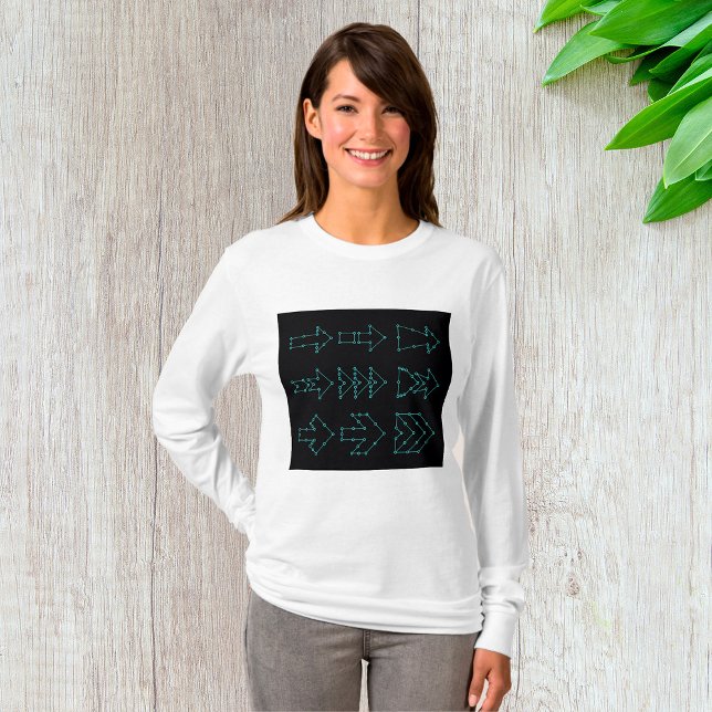 Futuristic Tech Arrow Circuit Design T Shirt (Skapare uppladdad)