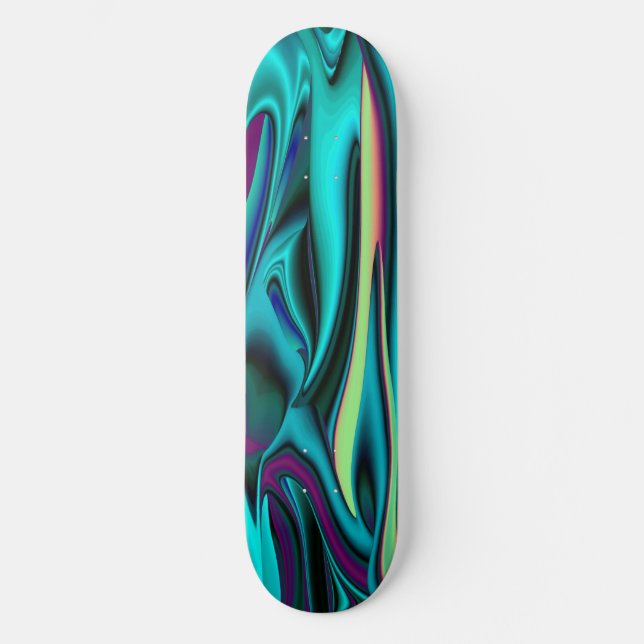 Futuristisch, Abstrakt Old School Skateboard Bräda 18 Cm (Framsida)