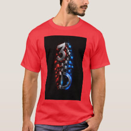 Futuristisk 3D Geometrisk Kub Design T-Shirt
