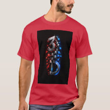Futuristisk 3D Geometrisk Kub Design T-Shirt