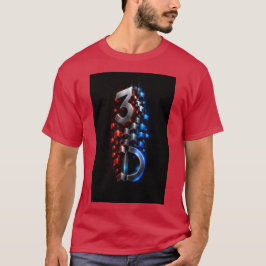Futuristisk 3D Geometrisk Kub Design T-Shirt