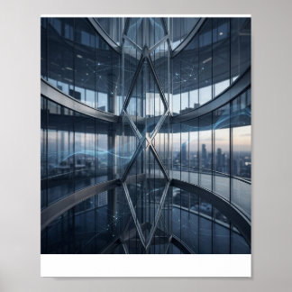 Futuristisk affärsteknik Interiör Digital In Poster