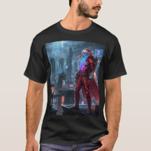 Futuristisk AI Tomte Nyår 2026 T-shirt