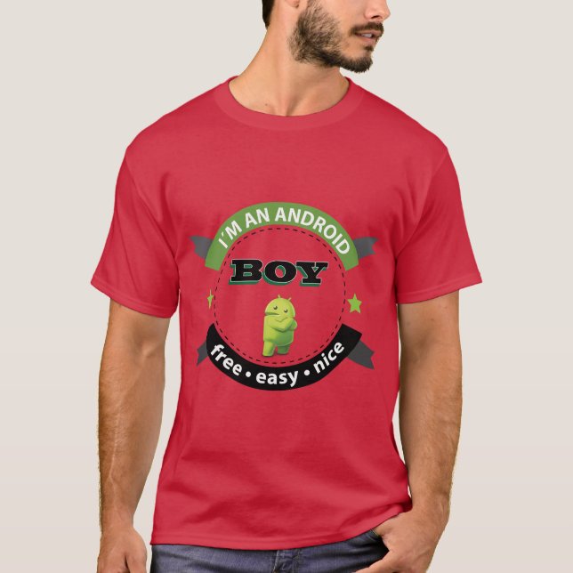 Futuristisk Android T-Shirt (Framsida)