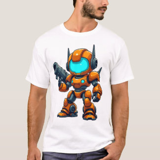 Futuristisk astronaut som utforskar främmande gala t shirt