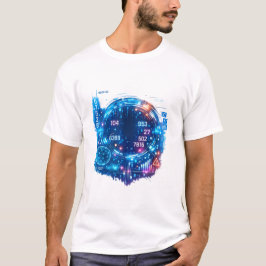 Futuristisk astronaut-teknik t-shirt för män