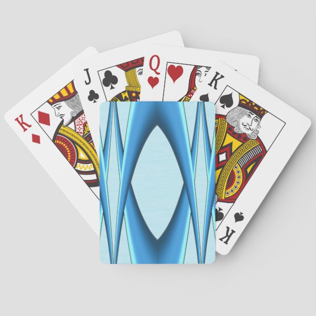 Futuristisk blå båge casinokort (Baksidan)