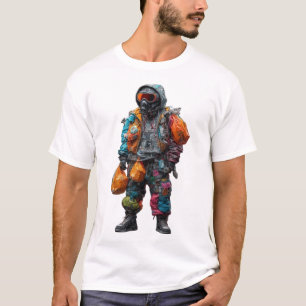 Futuristisk Cyberpunk Techwear Ökenöverlevande P T Shirt