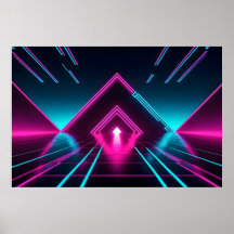 Futuristisk Cyberpunk Triangelportal Geometrisk