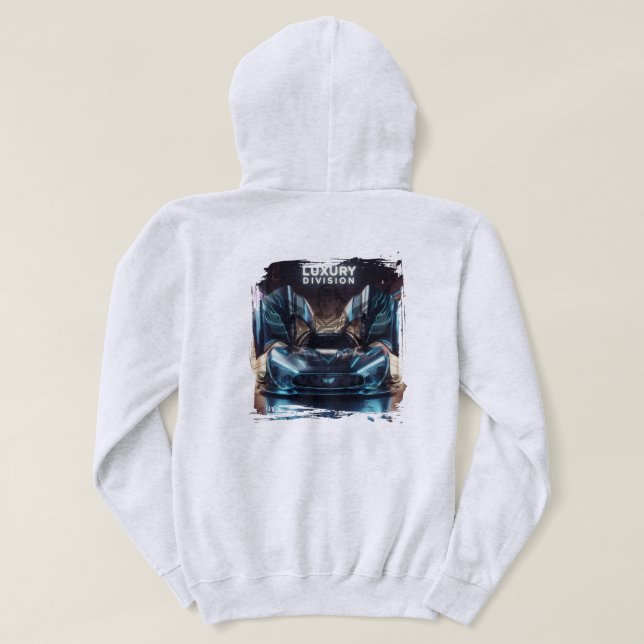 Futuristisk cybervinge superbils konst hoodie (Design baksida)