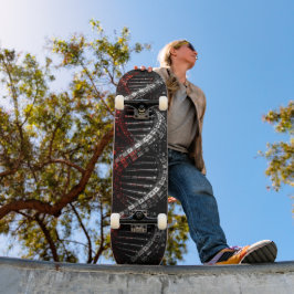Futuristisk DNA-helix i 3D Mini Skateboard Bräda 18,5 Cm