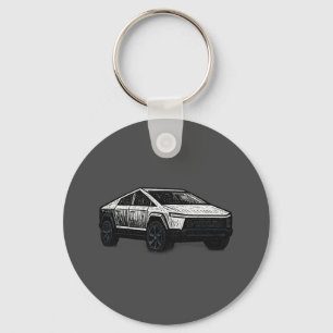 Futuristisk El Pickup Lastbil Nyckelring